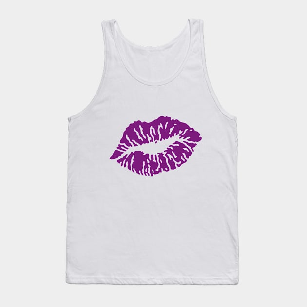 Kissing Lips / Kussmund / Baiser / Beso / Bacio / Pruilen (Purple) Tank Top by MrFaulbaum